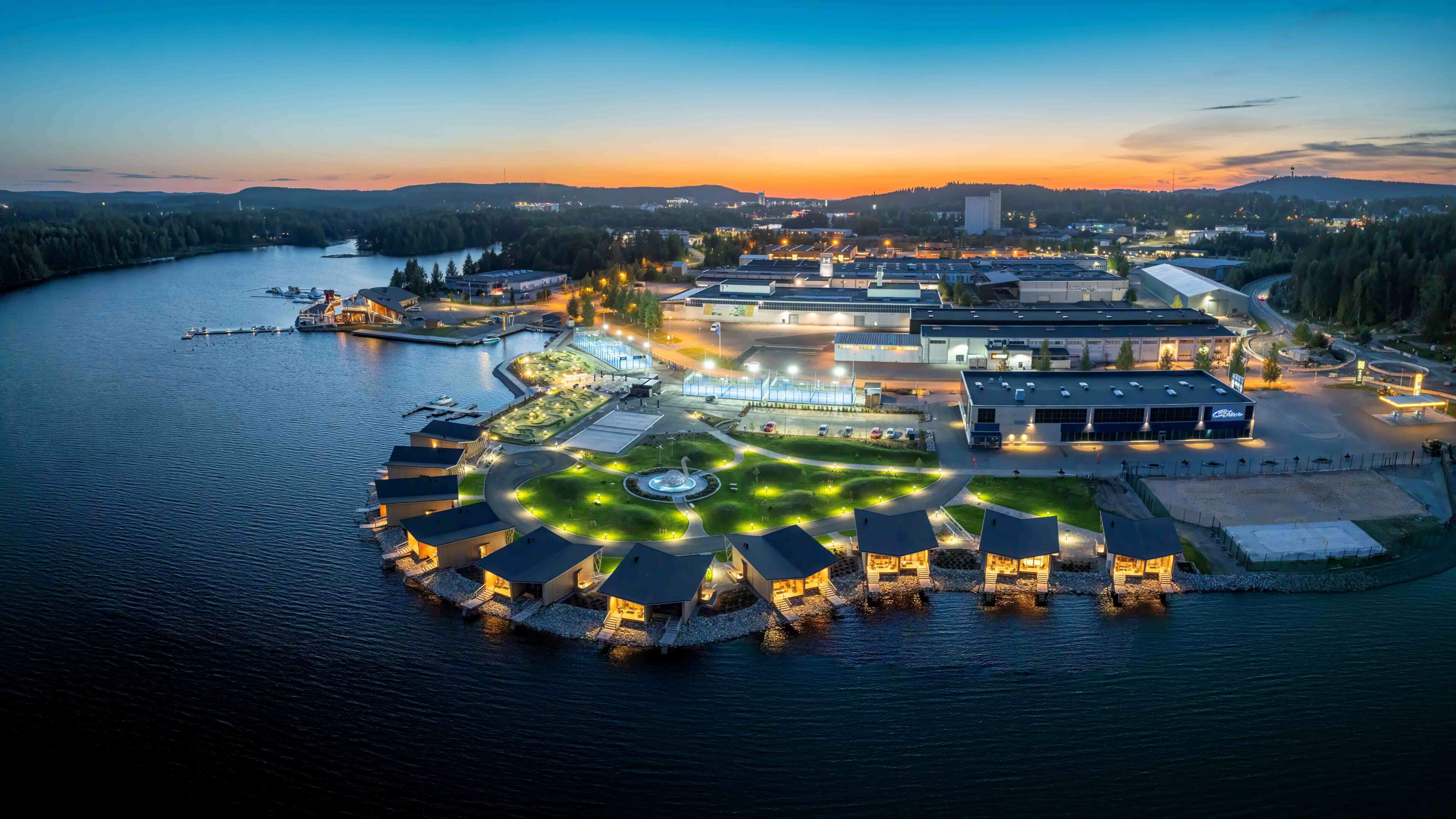 Bellanranta iltanäkymä järveltä